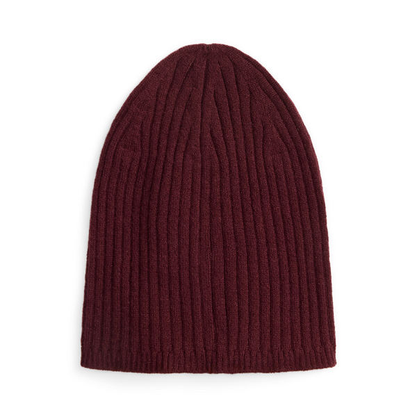 Embroidered-Logo Rib-Knit Cashmere Beanie