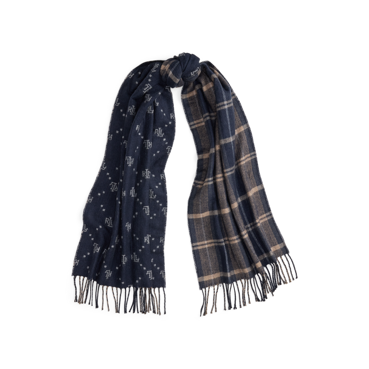 RALPH LAUREN ウール スカーフ SKI CLUB チェック POLO RALPH LAUREN 並行輸入品 ポロ ラルフローレン REVERSIBLE