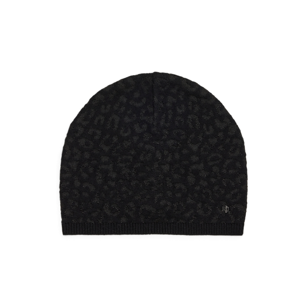 Ocelot-Motif Cotton-Blend Knit Beanie