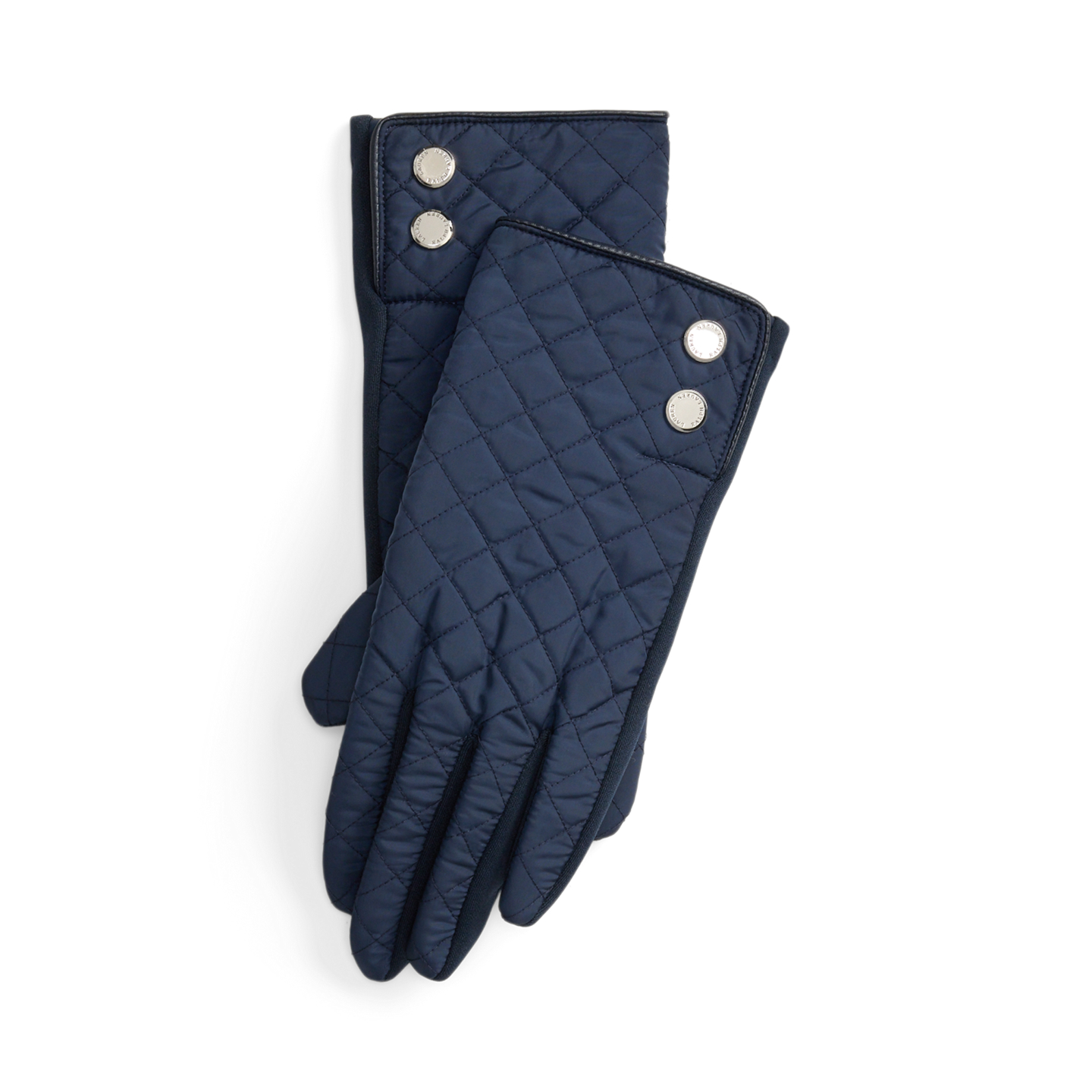Женские перчатки Ralph Lauren Plaid Diamond-Quilted Tech Gloves, цвет: Тёмно-синий — фото 2
