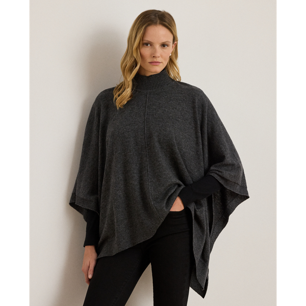 Mockneck Knit Poncho