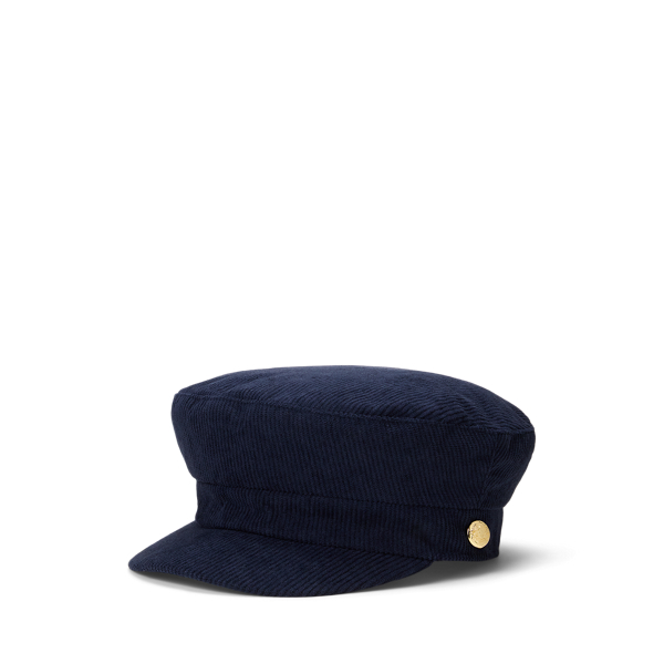 Kordsamtmütze mit Knopf Lauren in Navy 1