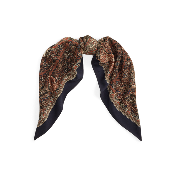 Paisley Wool Square Scarf