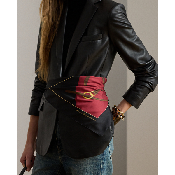 ベルティングプリント カラーブロック シルク スカーフ | ラルフ