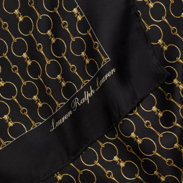 Chain-Print Silk Square Scarf
