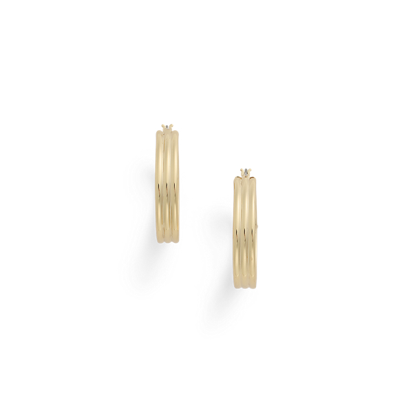 Ralph Lauren ラルフローレン GoldTone Link Medium Hoop ピアス LAUREN RALPH ピアス ゴールドプレーテッド リンク フープ