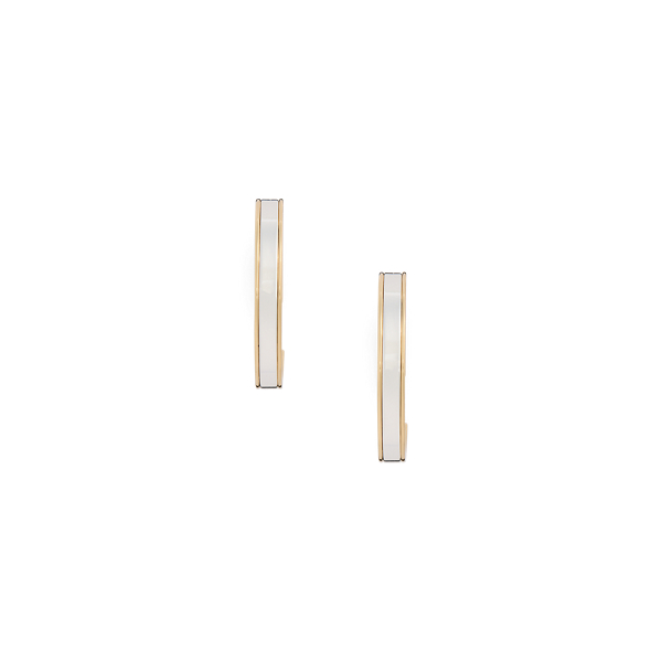 Two-Tone Hoop Earrings