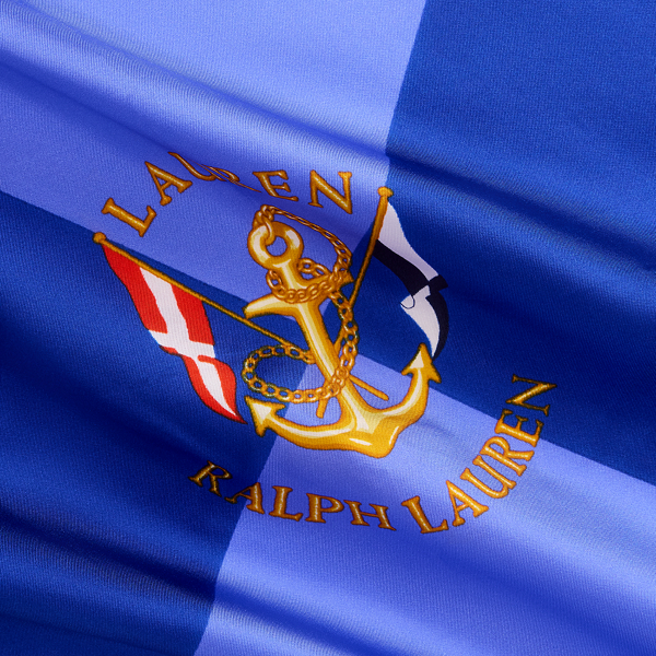 Seidenschal mit Ankerwappen Lauren in Lafayette-Blau 3