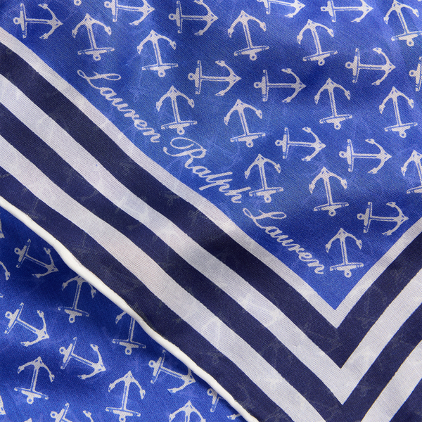 Cruise Royal Anchor-Print Striped Square Scarf Lauren 3