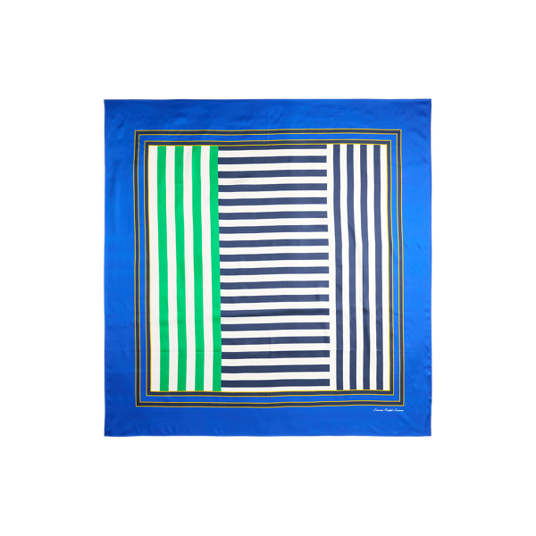 Gestreiftes Seidentuch Lauren in Kreuzfahrt-Royal 2