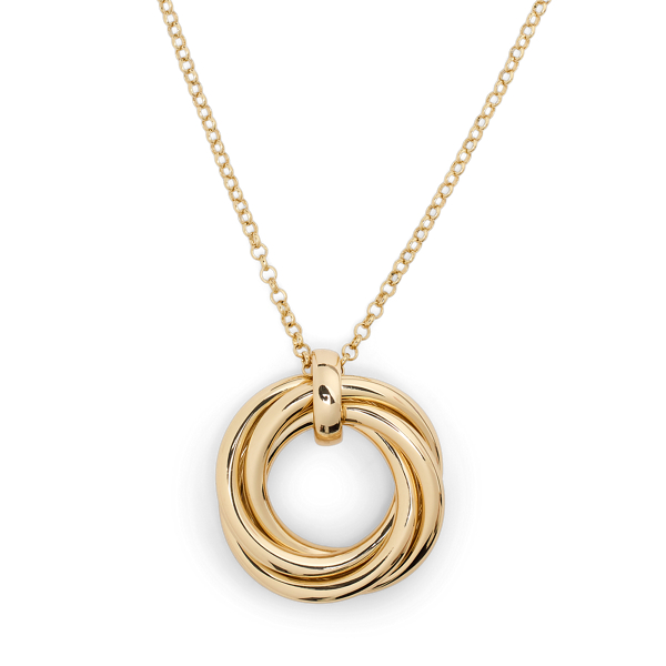 Gold-Plated Knot Pendant Necklace