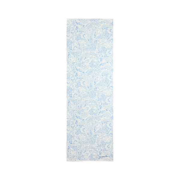 Blue Note Paisley Cotton-Silk Scarf Lauren 2