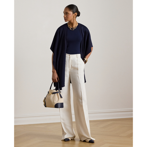 Poncho à motif brides en jacquard