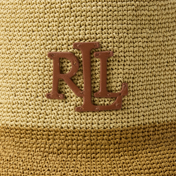 Birch Tan Two-Tone Crocheted Straw Bucket Hat Lauren 3