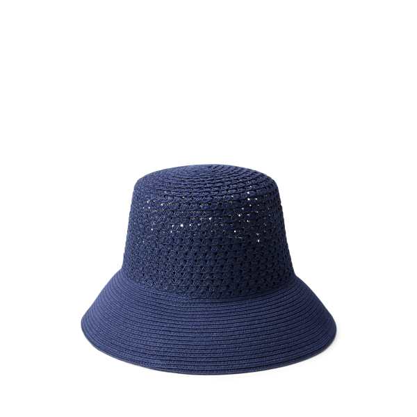 Stroh-Topfhut mit Lochmuster Lauren in Edles Lila 2