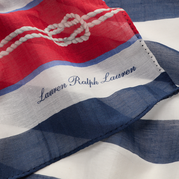 Baumwoll-Seiden-Tuch mit Muster Lauren in Edles Lila 3