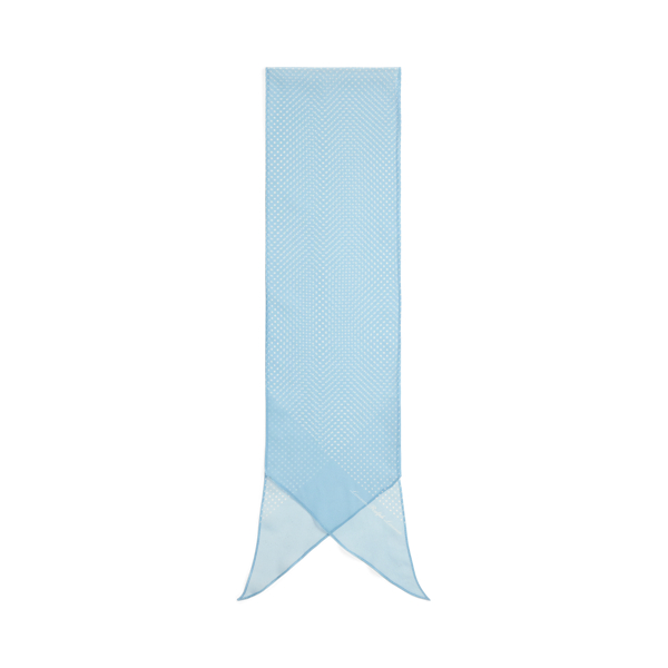 Blue Note Polka-Dot Silk Skinny Scarf Lauren 2