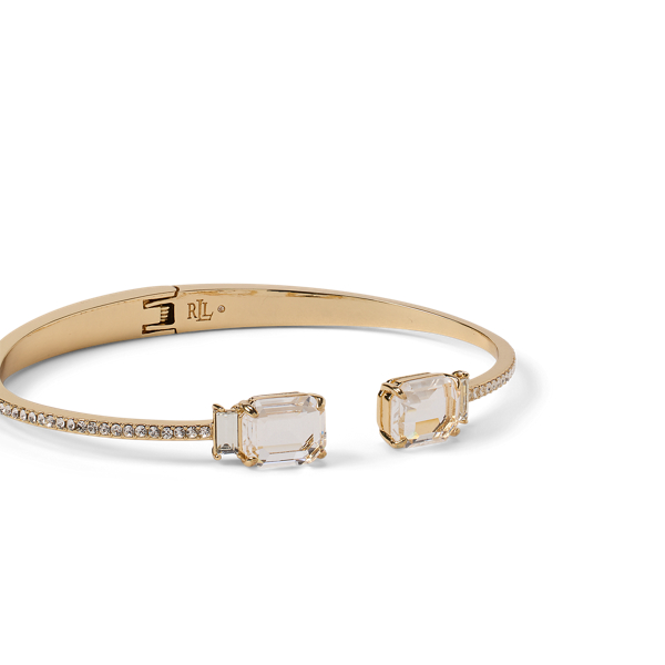 Gold Pav&eacute; Gold-Plated Stone Cuff Bracelet Lauren 2
