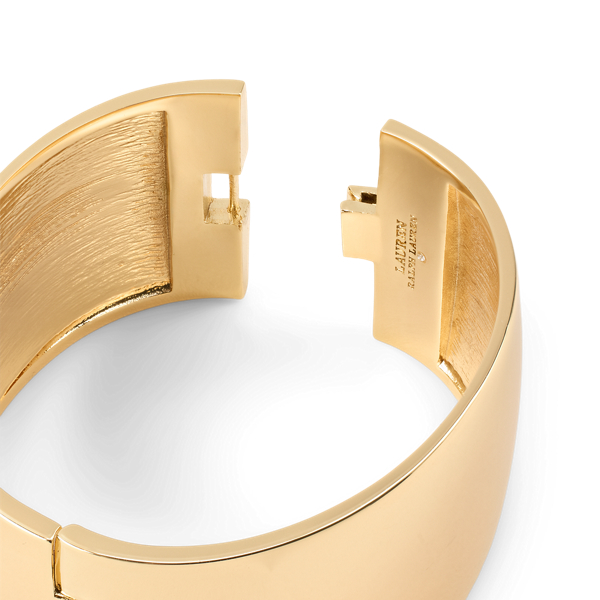 Gold Gold-Plated Wide Hinge Bangle Lauren 2