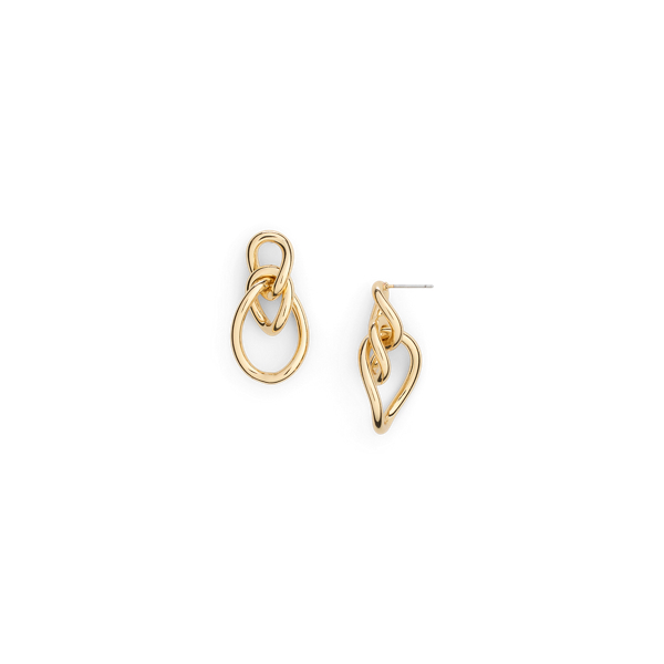 Gold Gold-Plated Link Earrings Lauren 2
