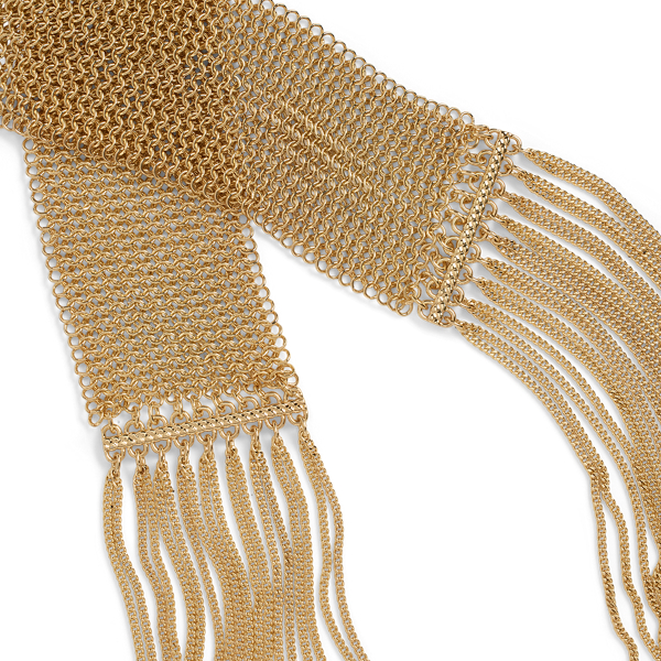 Collier &agrave; franges plaqu&eacute; or Lauren en Or 2