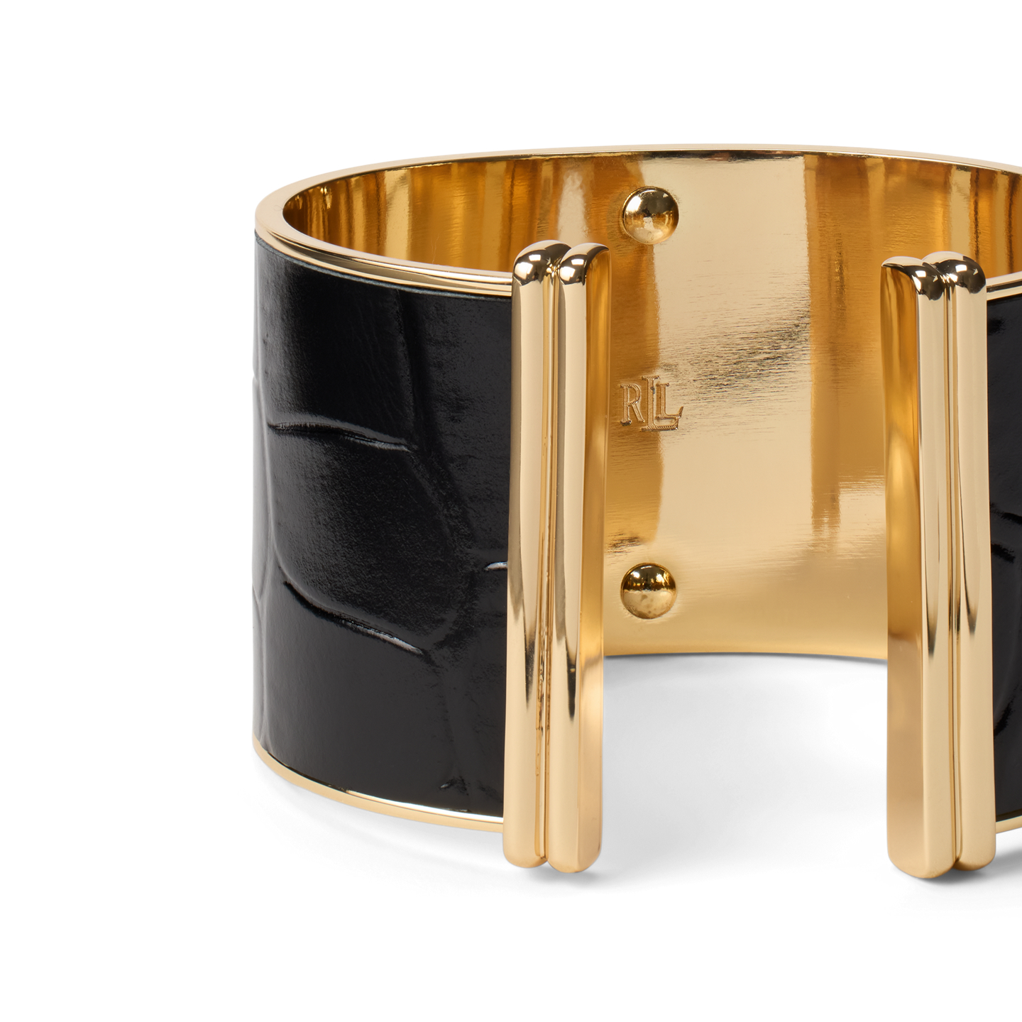 Женский браслет Ralph Lauren Gold-Plated Logo Leather, цвет: Золотой — фото 1