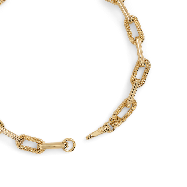 Gold Gold-Plated Herringbone Link Necklace Lauren 2