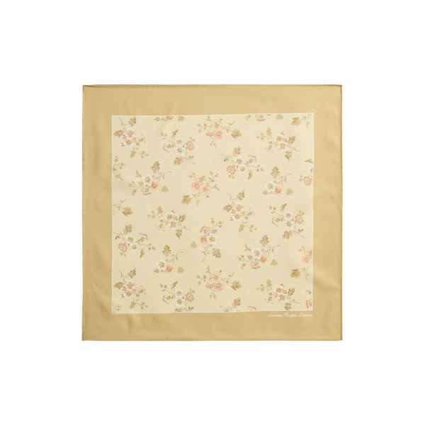 Seidentuch mit Blumenmuster Lauren in Canyon-Sandbraun 2