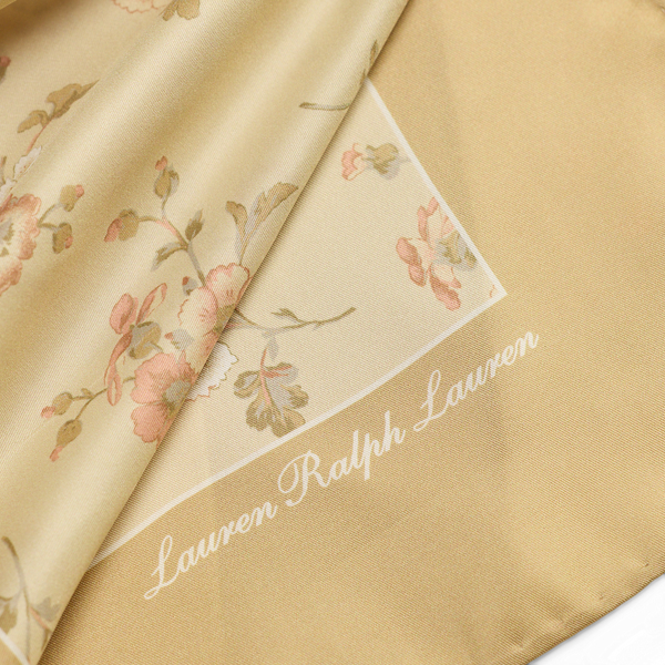 Seidentuch mit Blumenmuster Lauren in Canyon-Sandbraun 3