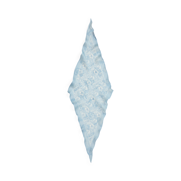 Blue Floral Silk Diamond Scarf Lauren 2