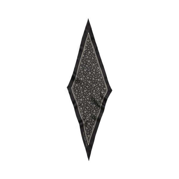 Seidentuch mit Blumenmuster Lauren in Schwarz 2