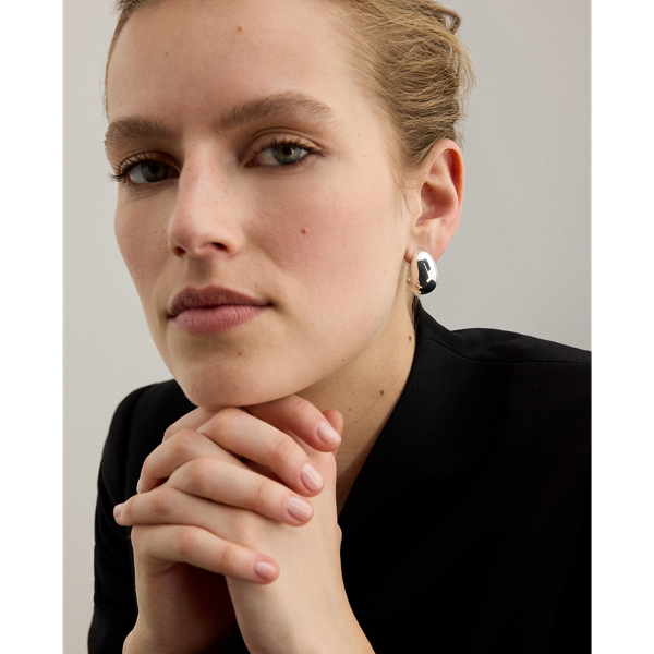 Silver Silver-Plated Sculptural Studs Lauren 3