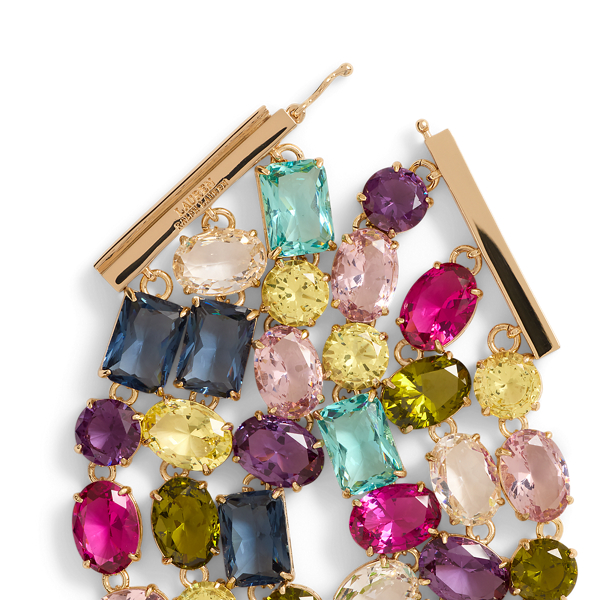 Gold/Multi Gold-Plated Stone Multistrand Bracelet Lauren 3
