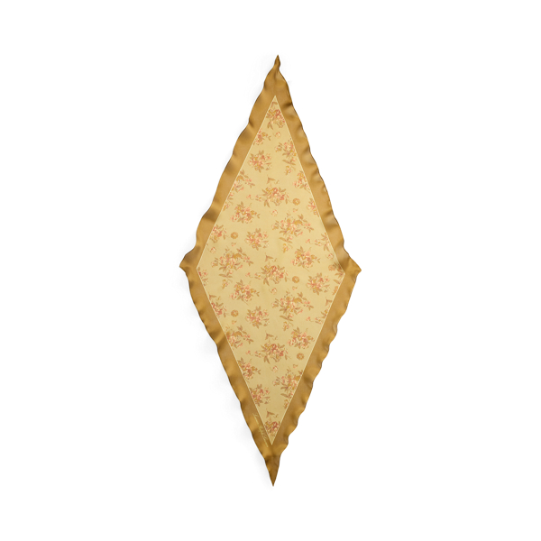 Floral Silk Diamond Scarf