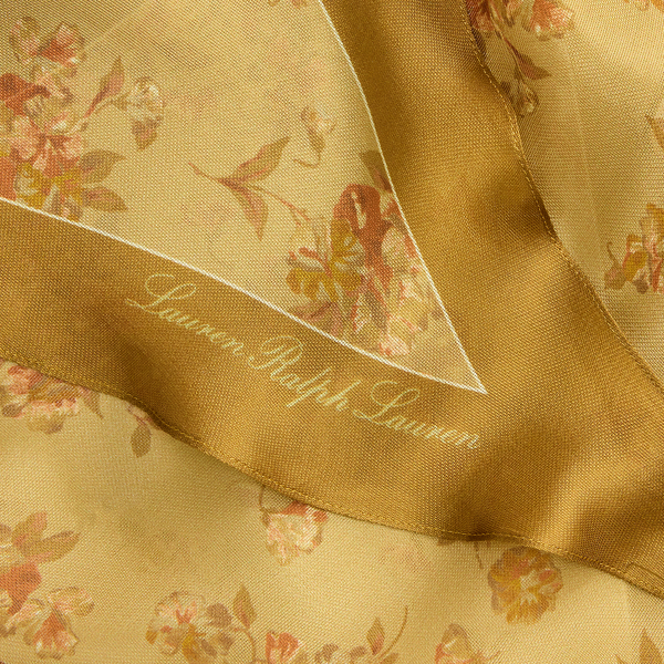 Floral Silk Diamond Scarf