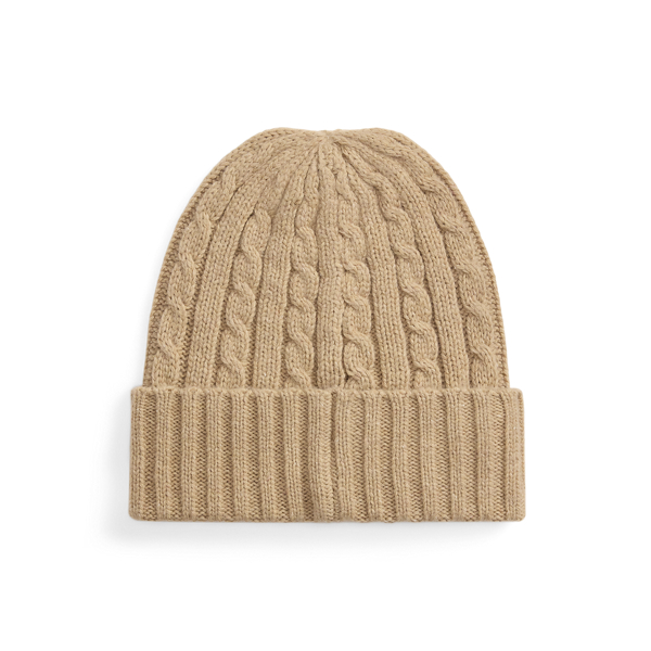 Embroidered-Logo Cable-Knit Beanie