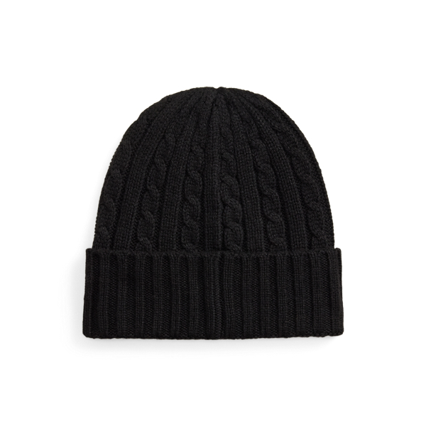 Embroidered-Logo Cable-Knit Beanie