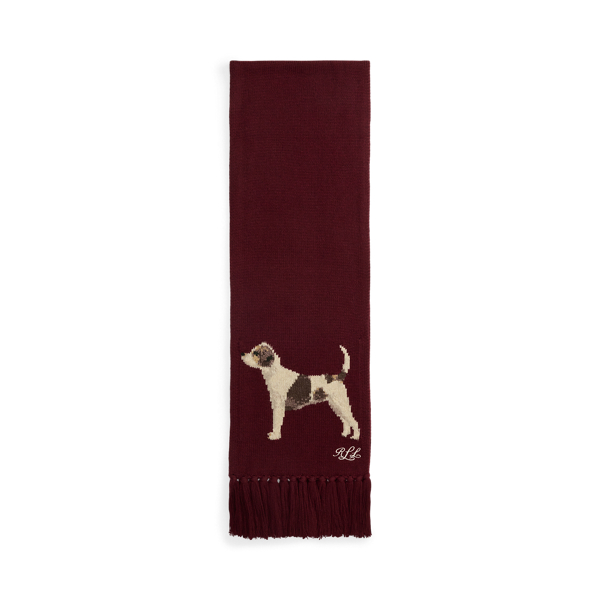 Fringe-Trim Jack Russell Terrier Scarf