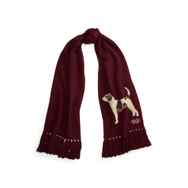 Fringe-Trim Jack Russell Terrier Scarf