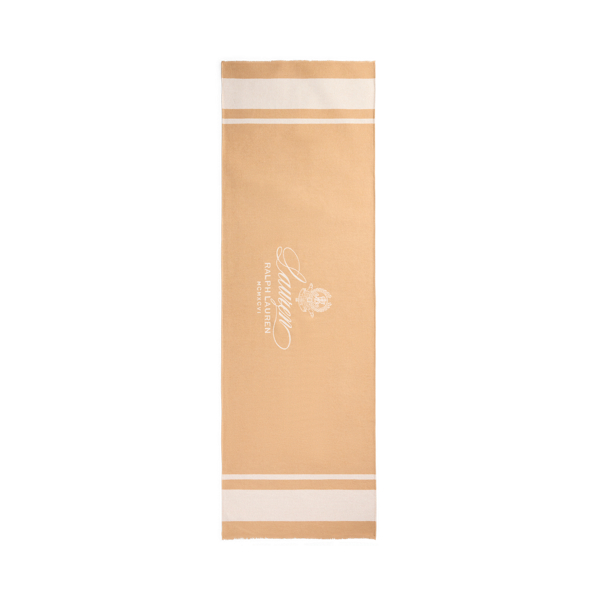 Two-Tone Crest Jacquard Wrap Scarf