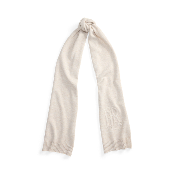 Strickschal mit gesticktem Logo