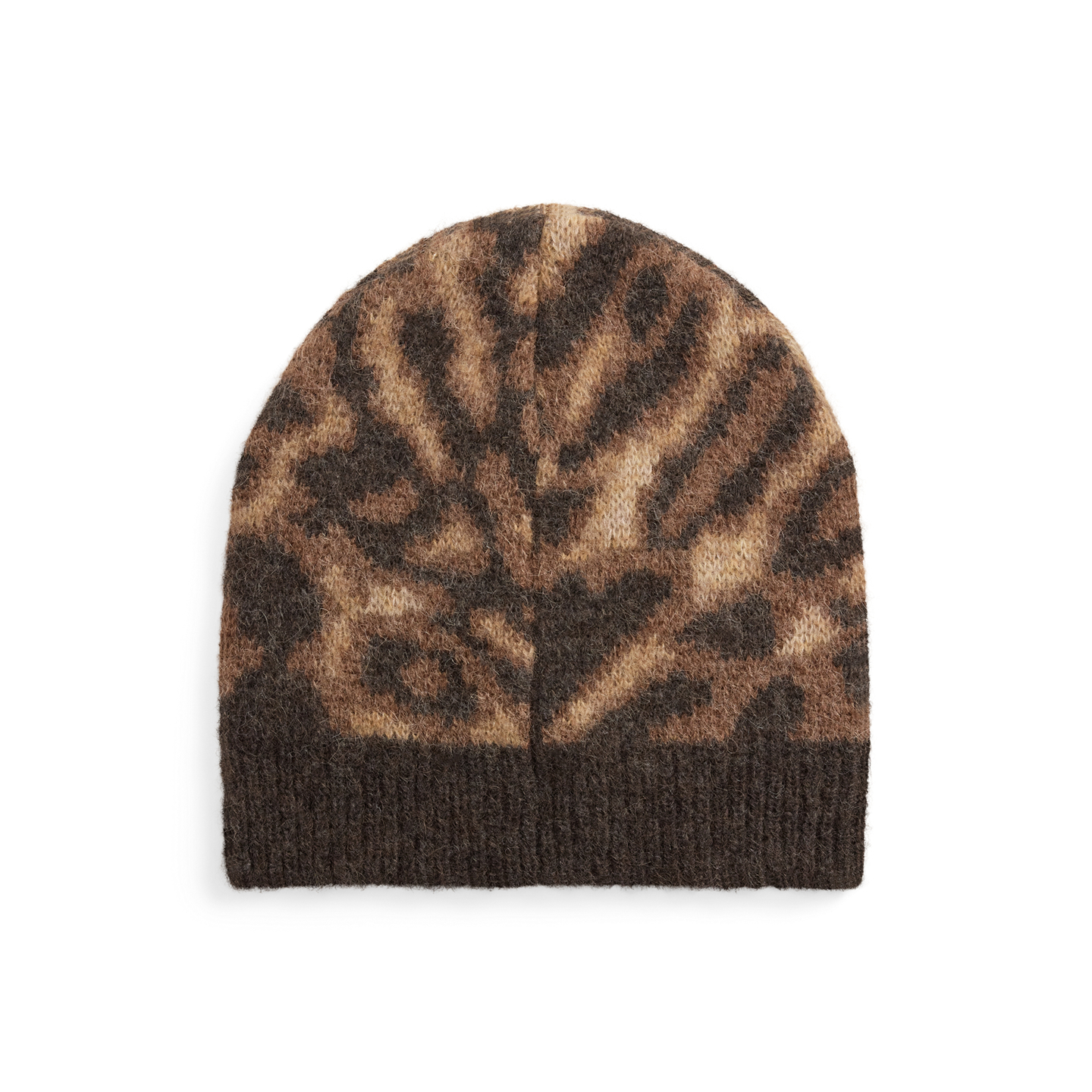 Женская шапка Ralph Lauren Ocelot-Motif Knit, цвет: Леопардовый / Коричневый — фото 1
