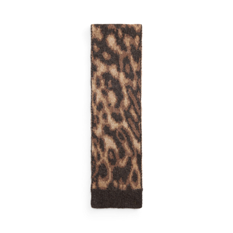 Женский шарф Ralph Lauren Ocelot-Motif, цвет: Леопардовый / Коричневый