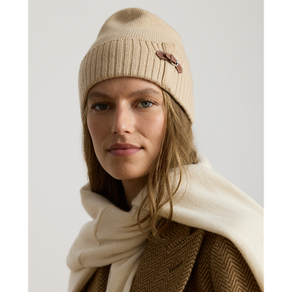 Bonnet en maille &agrave; bordure &agrave; boucle