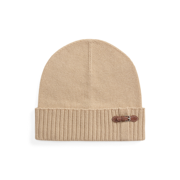 Gorro em malha com detalhe de fivela