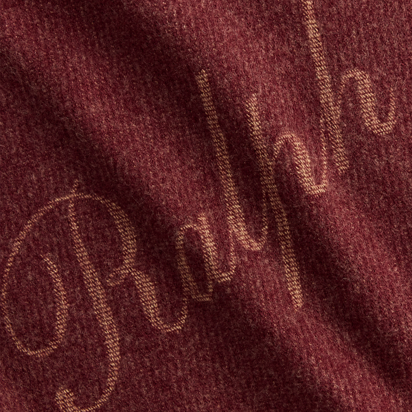 Fringe-Trim Belting-Motif Blanket Scarf