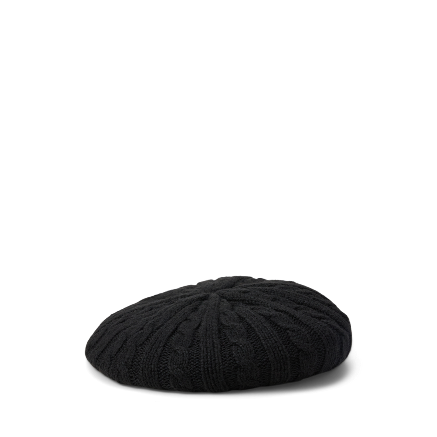 Головные уборы Ralph Lauren Cable-Knit Beret, цвет: Чёрный — фото 1