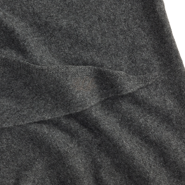 Mid Grey Wool Triangle Scarf Lauren 5
