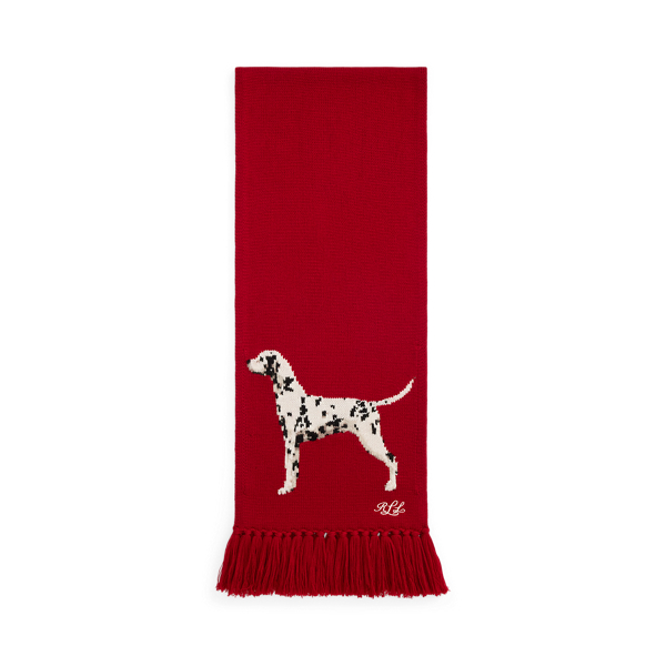 Fringe-Trim Dalmatian Scarf