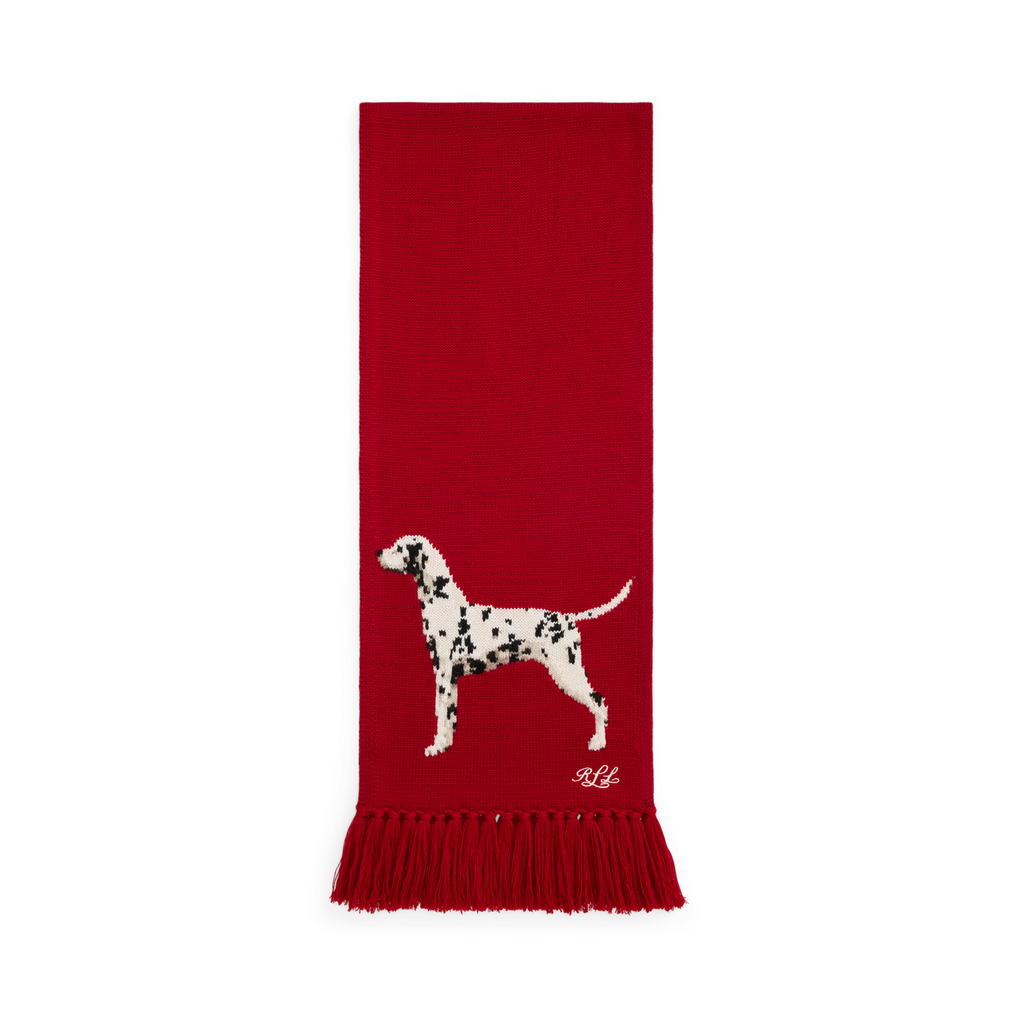 Женский шарф Ralph Lauren Fringe-Trim Dalmatian, цвет: Красный — фото 1